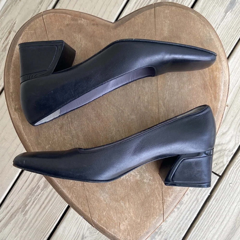 Gucci Leather Square Toe Mid-Heel Pump Shoes Women's Size 8.5 - Picture 1 of 10